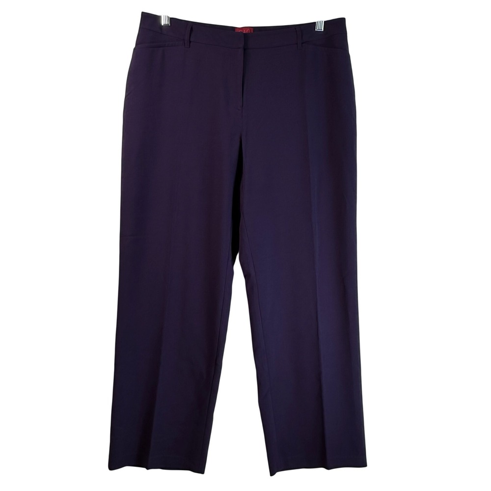 212 Collection Natural Fit Straight Leg Dress Pants Purple 16 Short